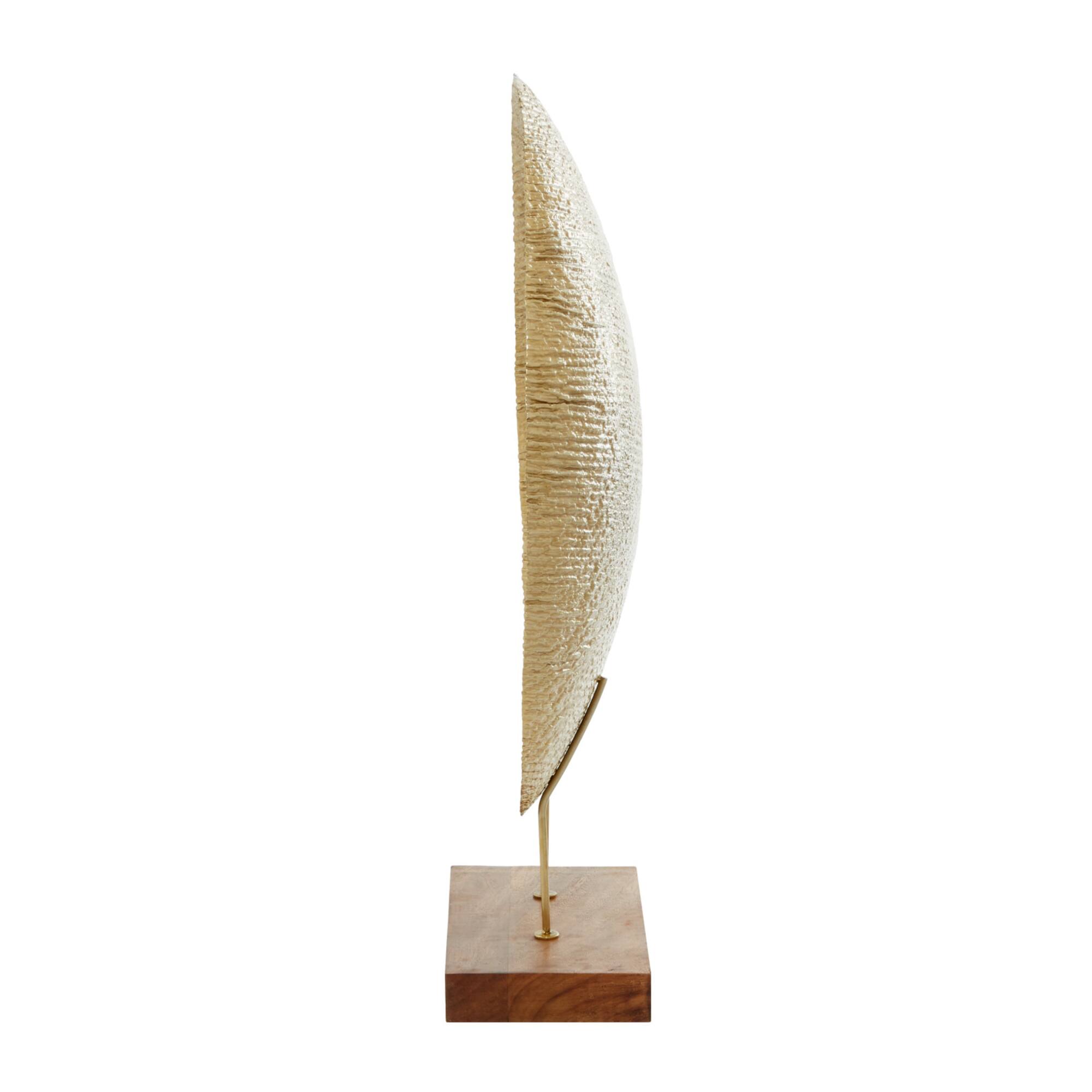 27" Gold Metal Contemporary Geometric Sculpture
